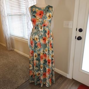 Haptics Floral Maxi Dress, Sz. 2X